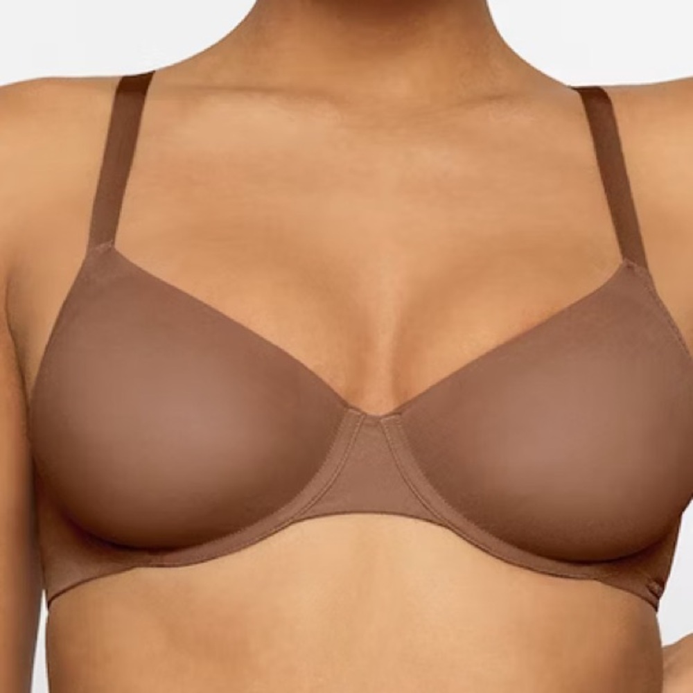 SKIMS No Show Unlined Demi Bra in Jasper Size 34DD